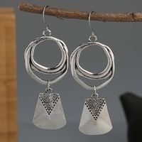 1 Pair Classical Retro Solid Color Alloy Drop Earrings main image 1