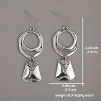 1 Pair Classical Retro Solid Color Alloy Drop Earrings main image 2