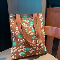 Women's Medium Knit Animal Flower Cute Open Shoulder Bag sku image 12