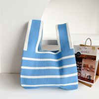 Women's Small Knit Geometric Vintage Style Open Handbag sku image 28