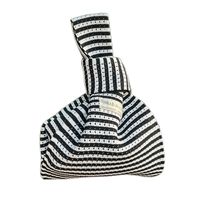 Women's Small Knit Stripe Basic Vintage Style Open Handbag main image 2