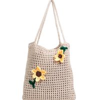 Women's Medium Straw Flower Streetwear Open Shoulder Bag main image 2