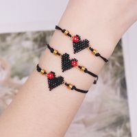 Simple Style Classic Style Heart Shape Glass Rope Knitting Women's Bracelets main image 6