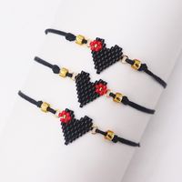 Simple Style Classic Style Heart Shape Glass Rope Knitting Women's Bracelets main image 2