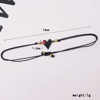 Simple Style Classic Style Heart Shape Glass Rope Knitting Women's Bracelets main image 3