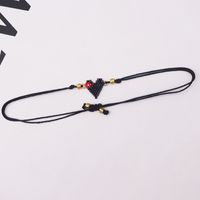 Simple Style Classic Style Heart Shape Glass Rope Knitting Women's Bracelets main image 5