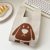 Women's Small Knit Animal Cartoon Cute Open Handbag sku image 6