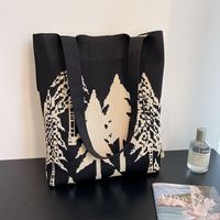 Women's Medium Knit Tree Vintage Style Open Shoulder Bag main image 5