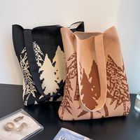 Women's Medium Knit Tree Vintage Style Open Shoulder Bag main image 6