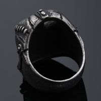 Hip-Hop Streetwear Mask 304 Stainless Steel Hollow Out Carving Men's Rings main image 3