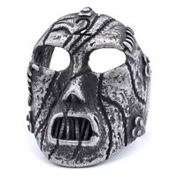 Hip-Hop Streetwear Mask 304 Stainless Steel Hollow Out Carving Men's Rings main image 9