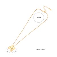304 Stainless Steel Copper 18K Gold Plated Simple Style Commute Letter Pendant Necklace main image 2