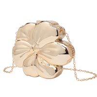 Women's Small Arylic Solid Color Flower Elegant Streetwear Lock Clasp Evening Bag sku image 1