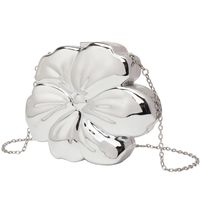 Women's Small Arylic Solid Color Flower Elegant Streetwear Lock Clasp Evening Bag sku image 2