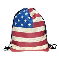 Waterproof National Flag Casual Travel Drawstring Backpack sku image 2