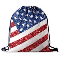 Waterproof National Flag Travel Street Drawstring Backpack main image 4