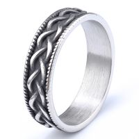 Hip-Hop Streetwear Color Block 304 Stainless Steel Carving Men's Rings main image 4