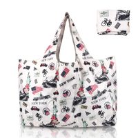 Unisex Vintage Style National Flag Polyester Shopping Bags sku image 2