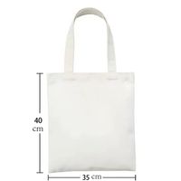 Women's Medium Canvas Human Letter Basic Square Open Canvas Bag main image 2