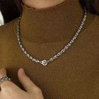 Titanium Steel 18K Gold Plated Vintage Style Plating Chain Necklace main image 4