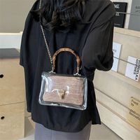 Women's Small PVC Solid Color Streetwear Square Lock Clasp Crossbody Bag main image 3