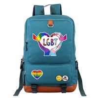 Waterproof 20 Inch Letter Rainbow Holiday Daily School Backpack main image 4