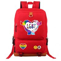 Waterproof 20 Inch Letter Rainbow Holiday Daily School Backpack sku image 1
