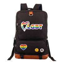 Waterproof 20 Inch Letter Rainbow Holiday Daily School Backpack sku image 26