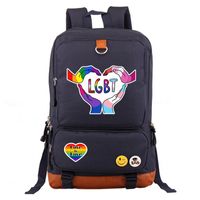 Waterproof 20 Inch Letter Rainbow Holiday Daily School Backpack sku image 6