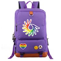 Waterproof 20 Inch Letter Rainbow Holiday Daily School Backpack sku image 16