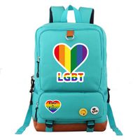 Waterproof 20 Inch Letter Rainbow Holiday Daily School Backpack sku image 14