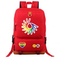 Waterproof 20 Inch Letter Rainbow Holiday Daily School Backpack sku image 15