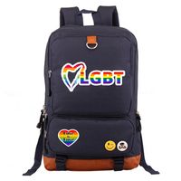 Waterproof 20 Inch Letter Rainbow Holiday Daily School Backpack sku image 27