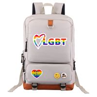 Wasserdicht 20 Zoll Brief Regenbogen Ferien Täglich Schulrucksack sku image 24