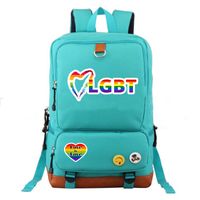Waterproof 20 Inch Letter Rainbow Holiday Daily School Backpack sku image 28