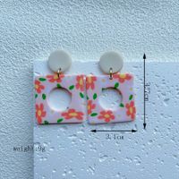 1 Pair Simple Style Classic Style Flower Handmade Soft Clay Drop Earrings sku image 4