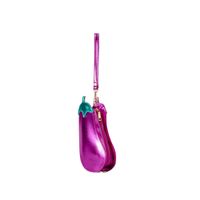 Women's Small Pu Leather Eggplant Cute Zipper Crossbody Bag main image 3