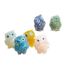 Cute Simple Style Owl Gem Crystal Agate Ornaments Artificial Decorations main image 4