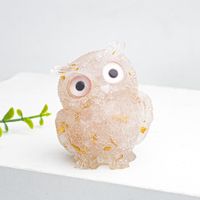 Cute Simple Style Owl Gem Crystal Agate Ornaments Artificial Decorations sku image 1