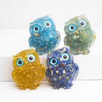 Cute Simple Style Owl Gem Crystal Agate Ornaments Artificial Decorations main image 3