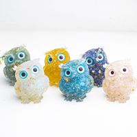 Cute Simple Style Owl Gem Crystal Agate Ornaments Artificial Decorations main image 1