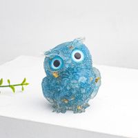 Cute Simple Style Owl Gem Crystal Agate Ornaments Artificial Decorations sku image 2
