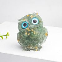 Cute Simple Style Owl Gem Crystal Agate Ornaments Artificial Decorations sku image 3
