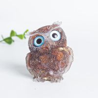 Cute Simple Style Owl Gem Crystal Agate Ornaments Artificial Decorations sku image 11