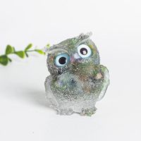 Cute Simple Style Owl Gem Crystal Agate Ornaments Artificial Decorations sku image 19