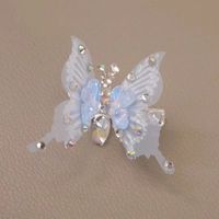 Children Unisex Sweet Butterfly Metal Chain Inlay Rhinestones Hair Clip sku image 5