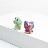 Cute Simple Style Frog Natural Stone Crystal Ornaments Artificial Decorations main image 4