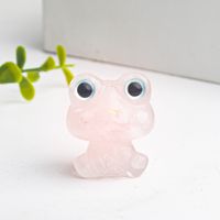 Cute Simple Style Frog Natural Stone Crystal Ornaments Artificial Decorations sku image 1
