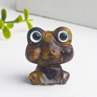 Cute Simple Style Frog Natural Stone Crystal Ornaments Artificial Decorations sku image 3