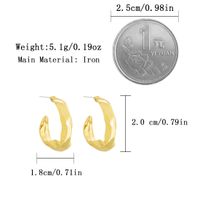 1 Pair Elegant Simple Style Commute Solid Color Iron Gold Plated Ear Studs main image 2